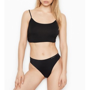 Трусики бесшовные Виктория Сикрет High-leg cheeky Panty Black