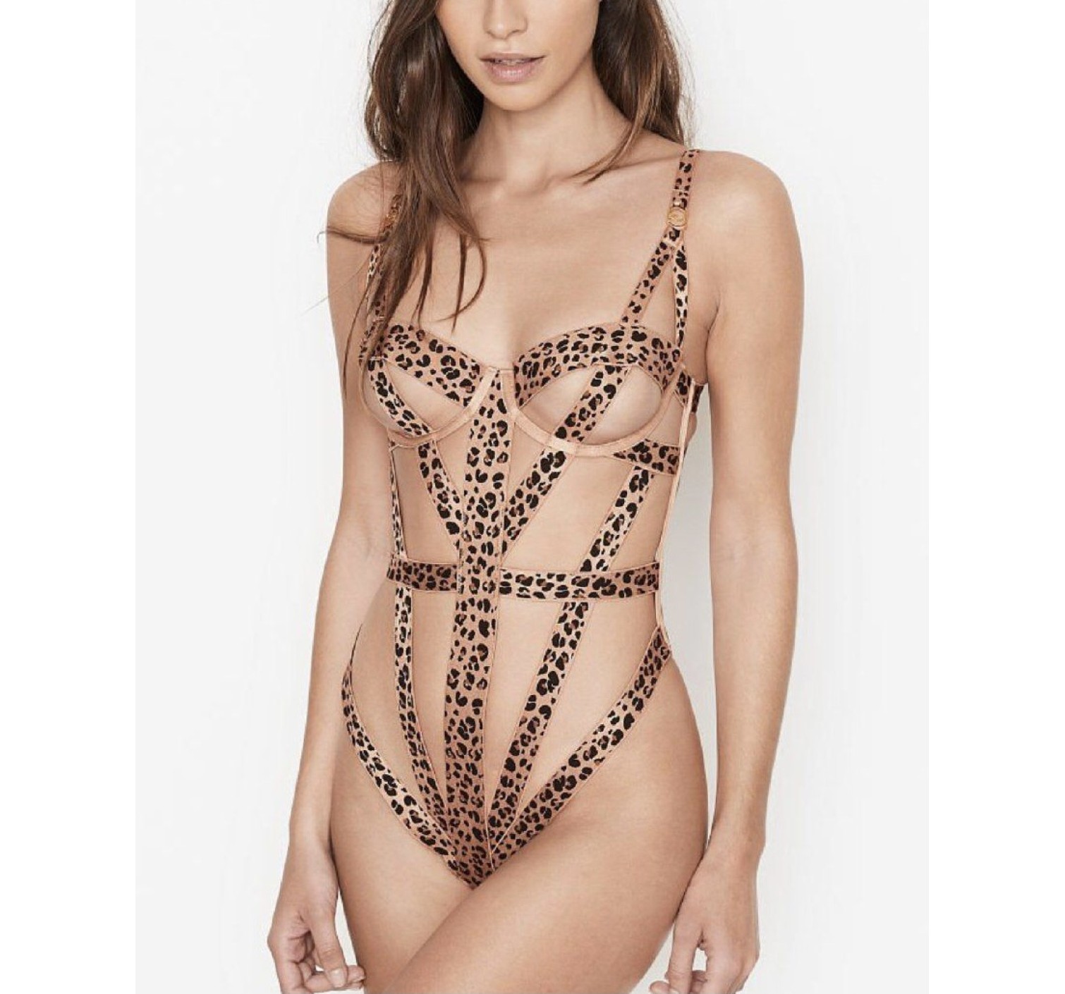 Боди Victoria’s Secret VERY SEXY Banded Strappy Leopard Teddy