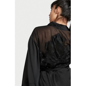 Халат Satin Laser Cut Iris Applique Robe