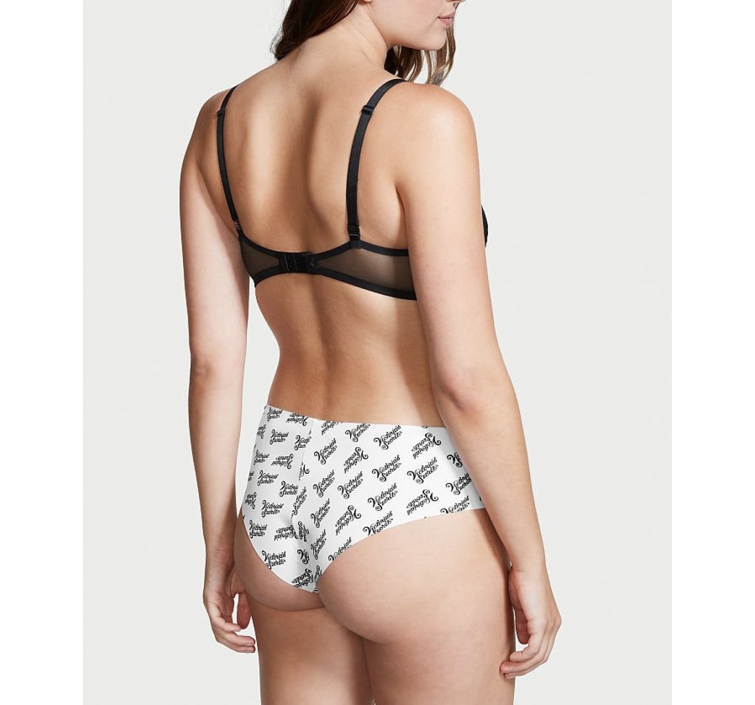 Безшовні трусики White No show Cheeky panty Logo VS