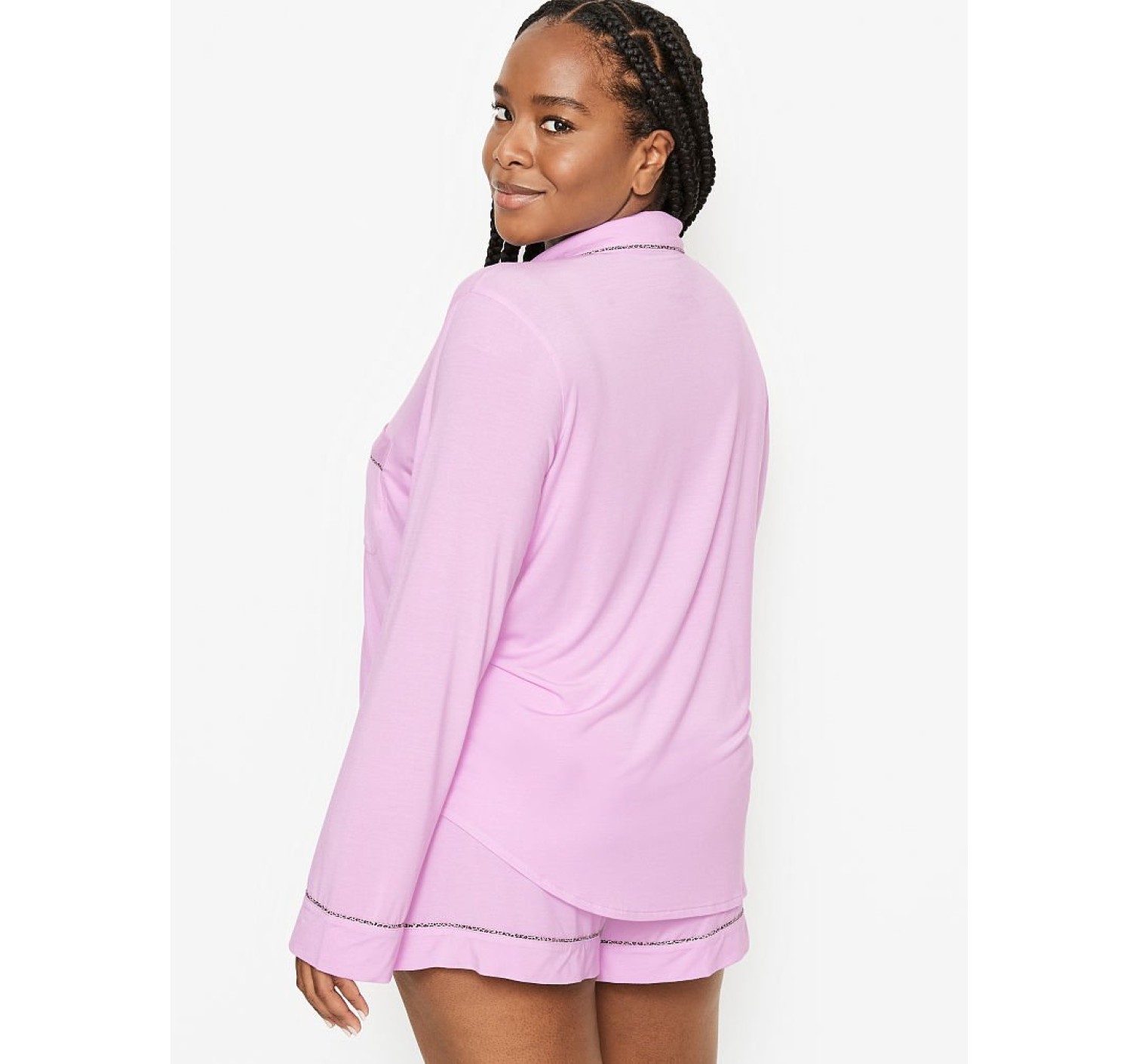 Пижама Victoria’s Secret Modal Short Pj Set Purple Long Sleeve