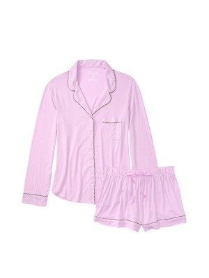 Пижама Victoria’s Secret Modal Short Pj Set Purple Long Sleeve 