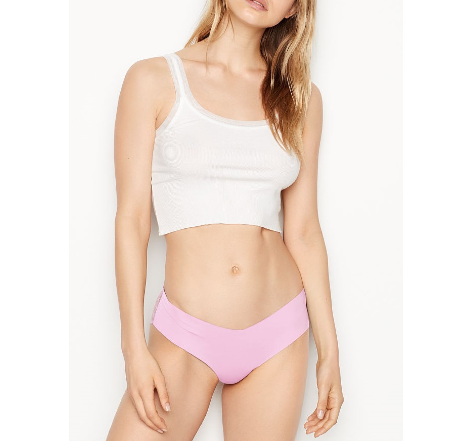 Трусики Виктория Сикрет Lilac No-show Mesh Back Hiphugger Panty
