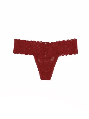 Трусики стринги Victoria’s Secret Red Lacie Lace-up Thong Panty
