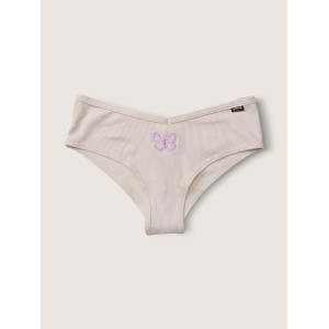 Трусики Чикстер PINK Beige Ribbed Cotton Cheekster Panty Butterfly