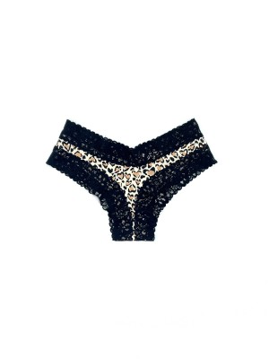 Трусики Victoria’s Secret Cheeky cotton,чики с кружевом Leopard