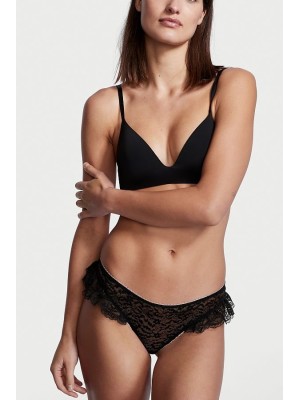 Трусики Victoria’s Secret стринги Black Lace Thong panty