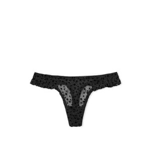 Трусики Victoria's Secret Thong Panty Black Stars