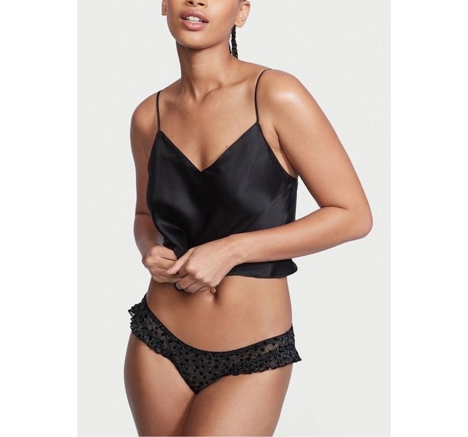 Трусики Victoria's Secret Thong Panty Black Stars