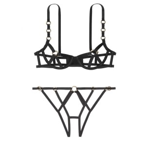 Комплект белья Victoria’s Secret Very Sexy Banded Black Rings Set