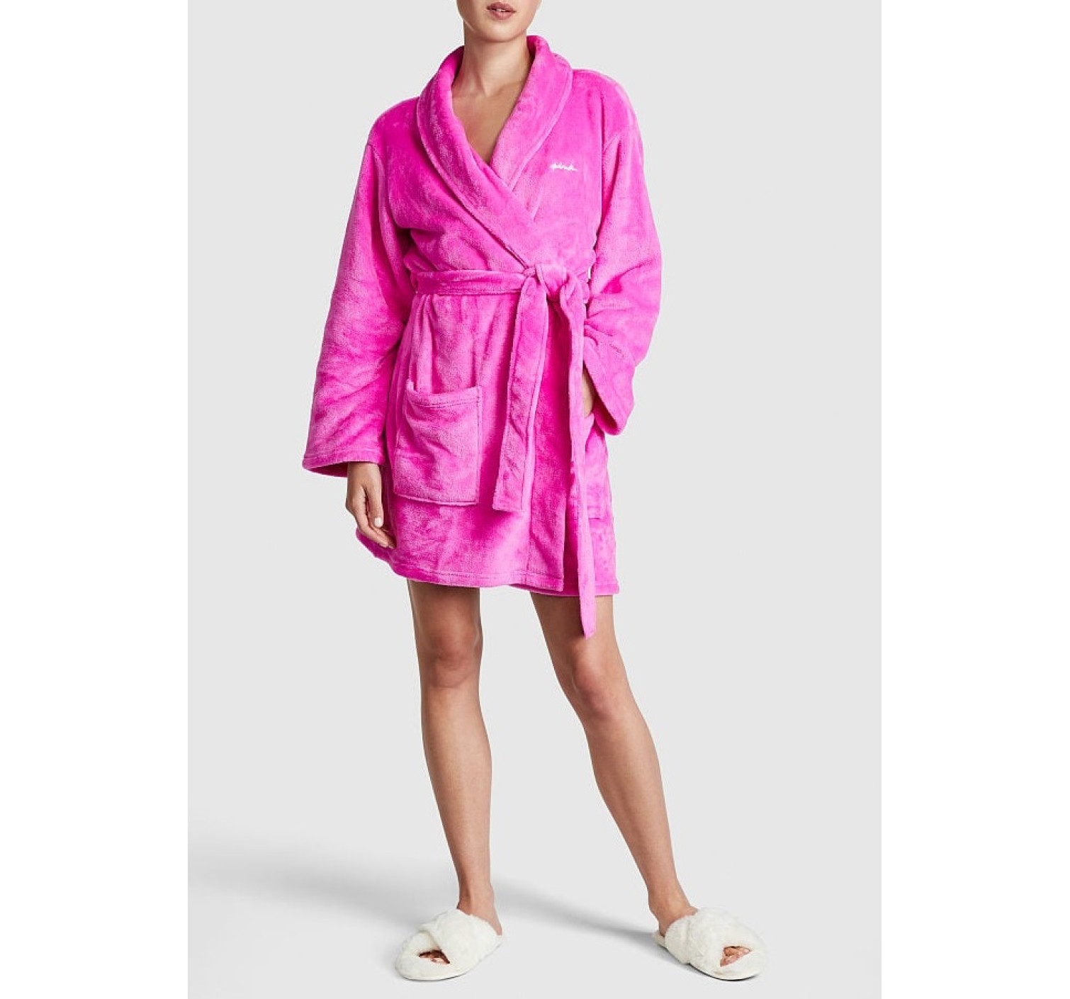 Плюшевый Халат PINK FLUFFY ROBE Pink Berry
