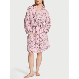 Плюшевий Халат Victoria's Secret Short Cozy Robe Pretty Blossom Script
