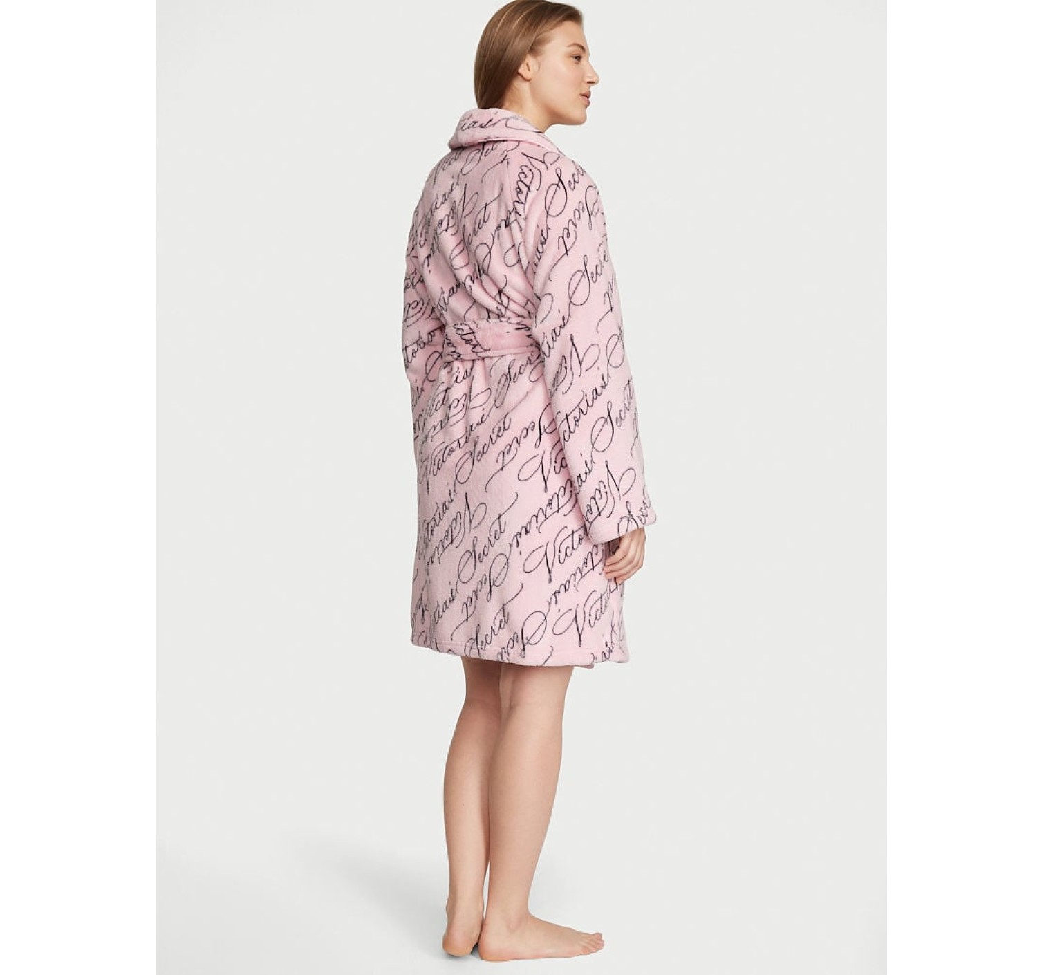 Плюшевий Халат Victoria's Secret Short Cozy Robe Pretty Blossom Script
