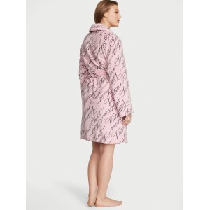 Плюшевий Халат Victoria's Secret Short Cozy Robe Pretty Blossom Script