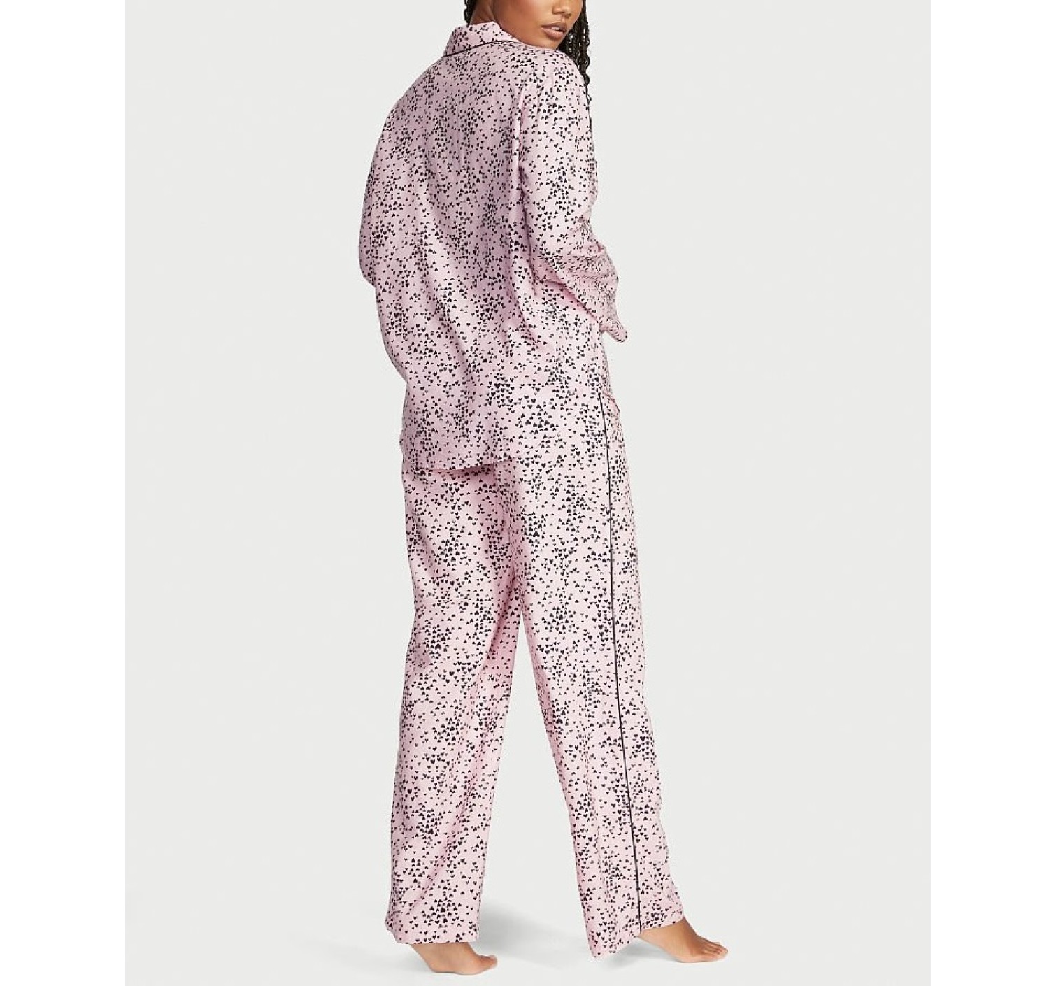 Пижама Victoria’s Secret Flannel Long Pajama Set Babydoll Tiny Hearts