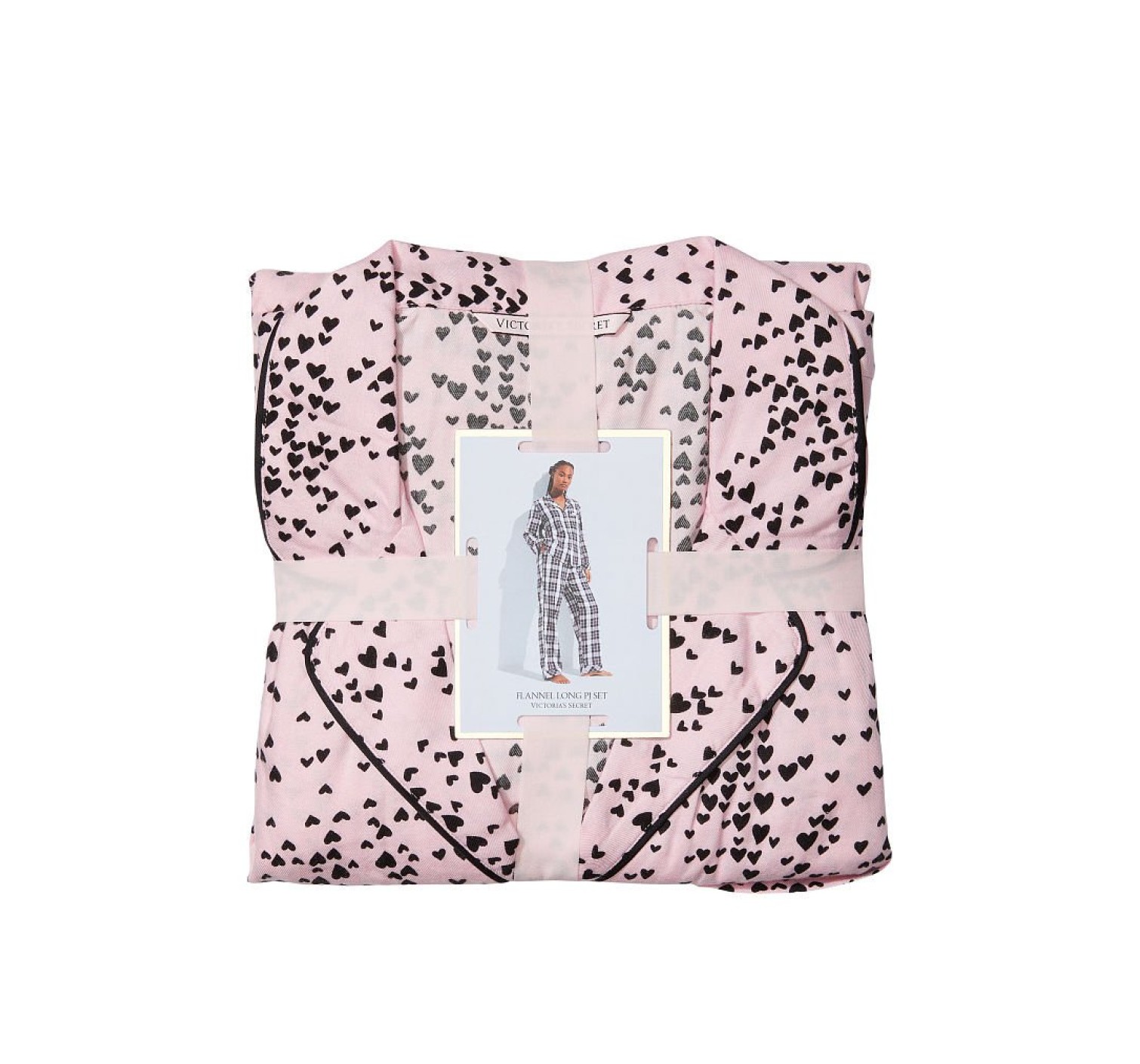 Пижама Victoria’s Secret Flannel Long Pajama Set Babydoll Tiny Hearts