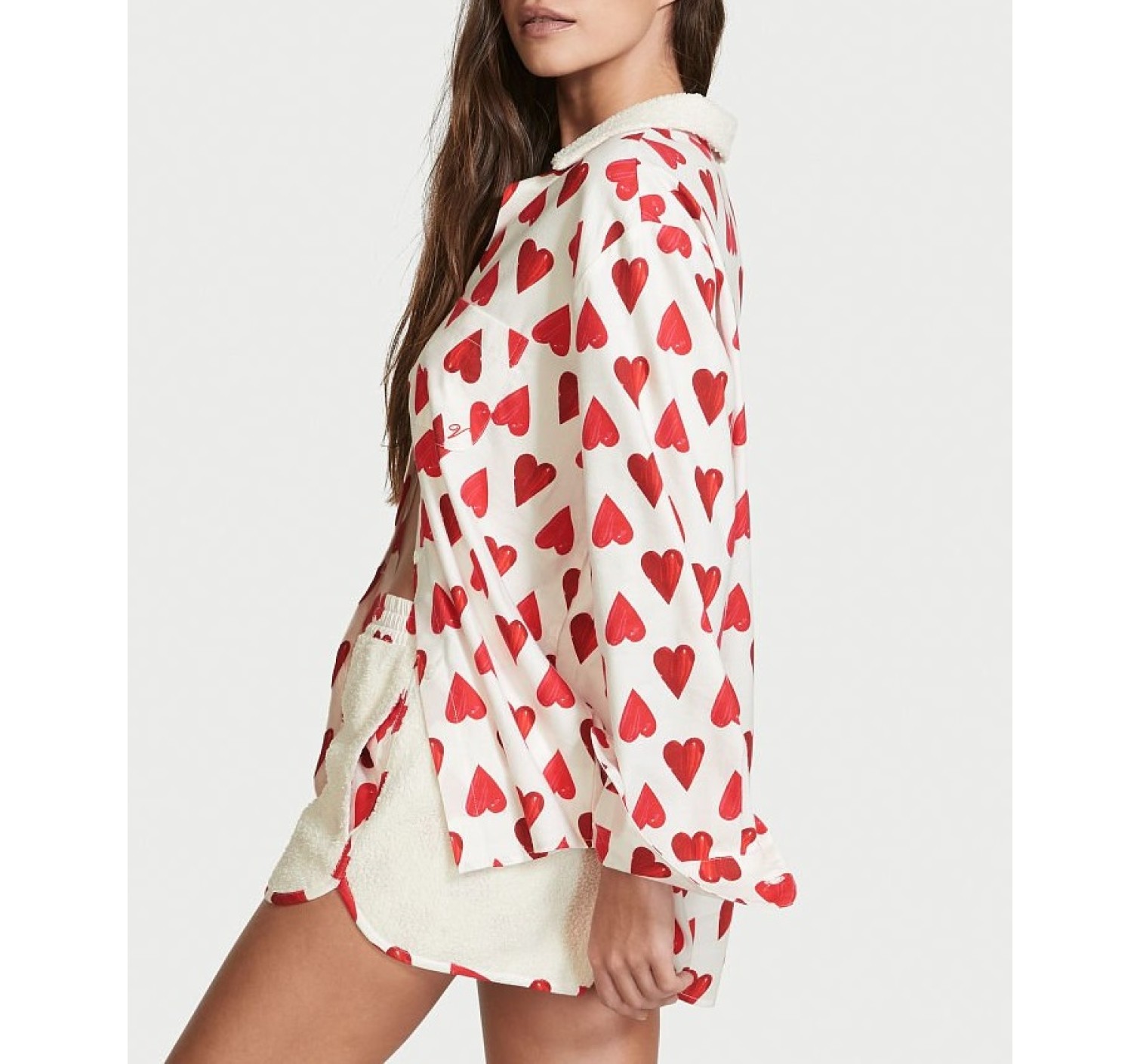 Пижама Plush Fleece Long-Sleeve Flannel PJ Set Heart print❤️