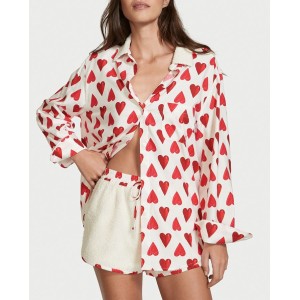 Пижама Plush Fleece Long-Sleeve Flannel PJ Set Heart print❤️