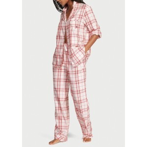 Пижама Victoria’s Secret Flannel Long Pajama Set Peppermint Plaid