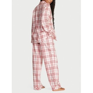 Пижама Victoria’s Secret Flannel Long Pajama Set Peppermint Plaid