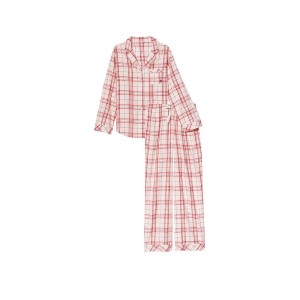 Пижама Victoria’s Secret Flannel Long Pajama Set Peppermint Plaid