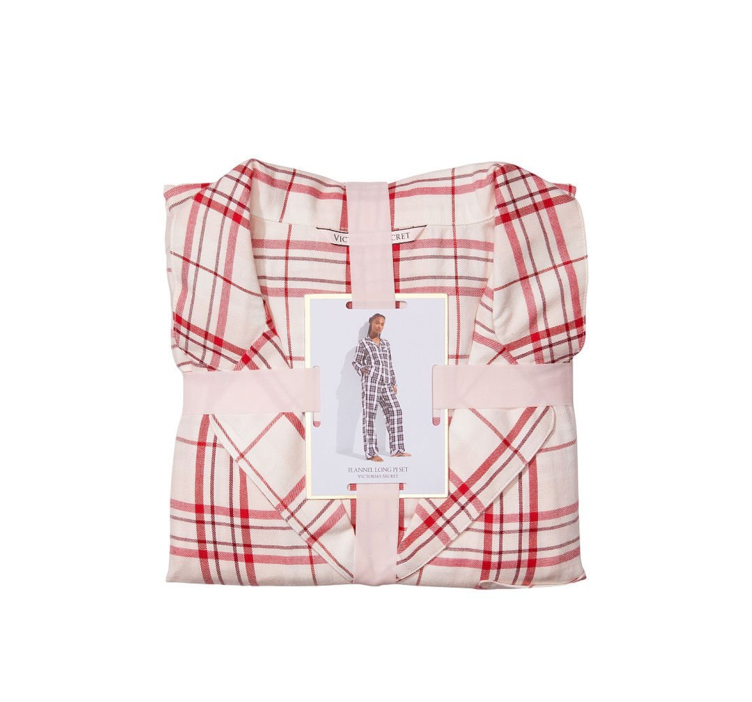 Пижама Victoria’s Secret Flannel Long Pajama Set Peppermint Plaid