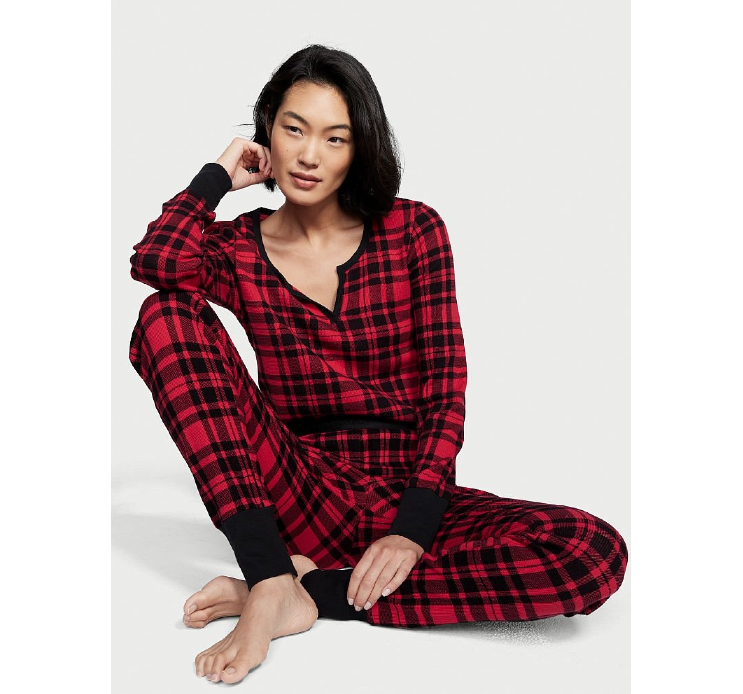 Пижама Thermal Long Pajama Set Red Buffalo Check