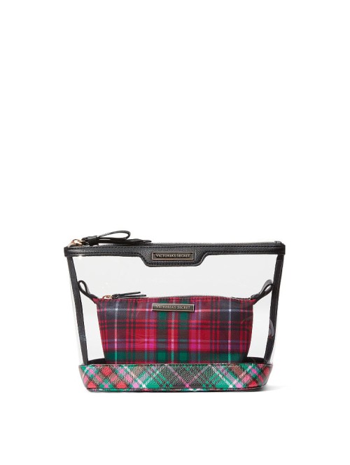 Косметичка Victoria's Secret 2 в 1 AM PM Beauty Bag Duo Bright Tartan