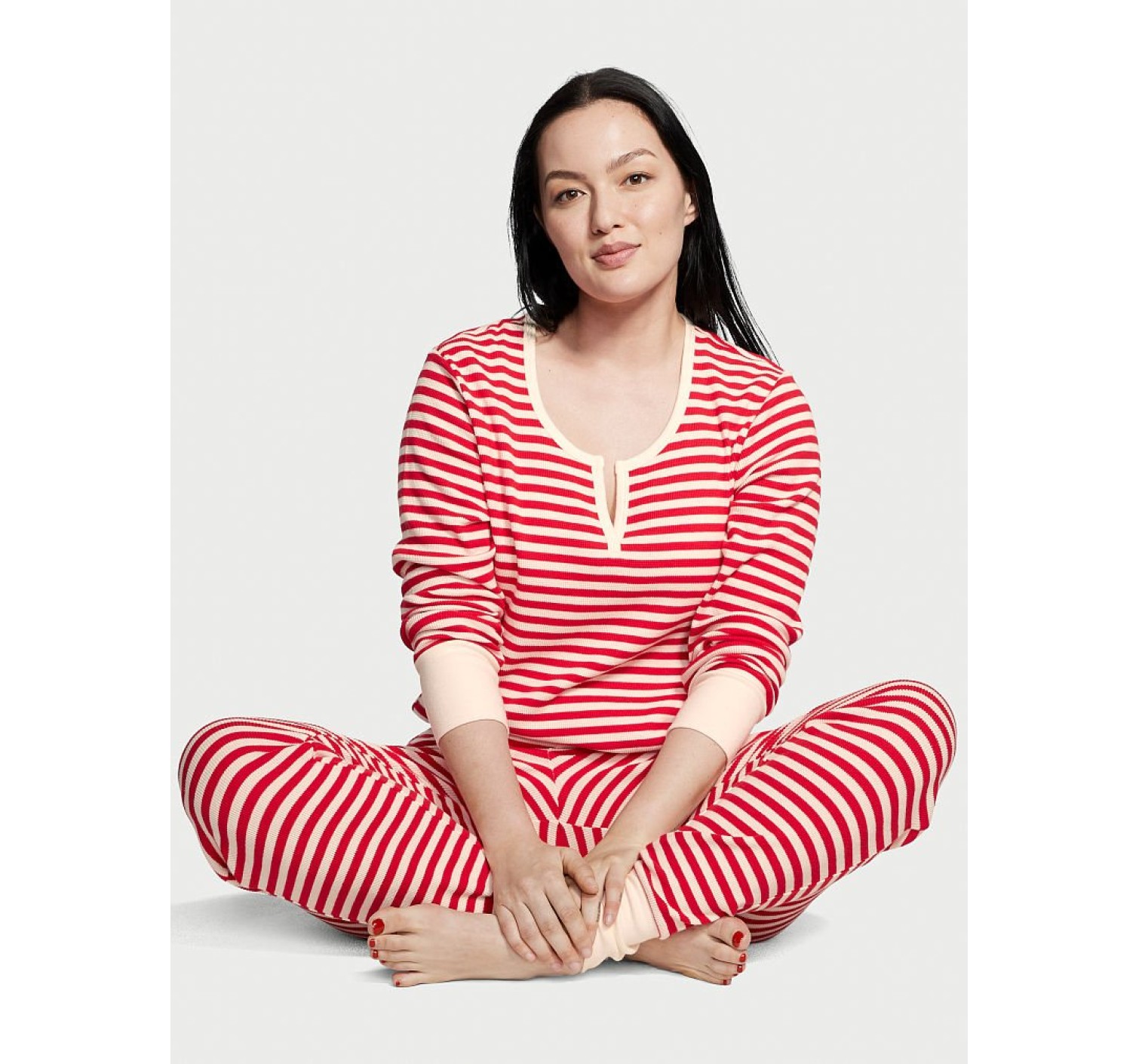 Пижама Thermal Long Pajama Set Peppermint Stripes