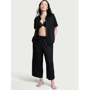 Пижама Victoria’s Secret Satin PJ Set Black