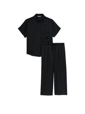 Пижама Victoria’s Secret Satin PJ Set Black