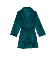 Плюшевый Халат Victoria's Secret Short Cozy Robe Deepest Green