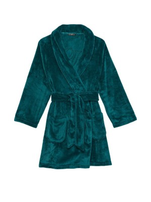 Плюшевый Халат Victoria's Secret Short Cozy Robe Deepest Green
