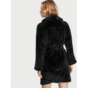 Халат Виктория Сикрет Black Logo Short Cozy Robe