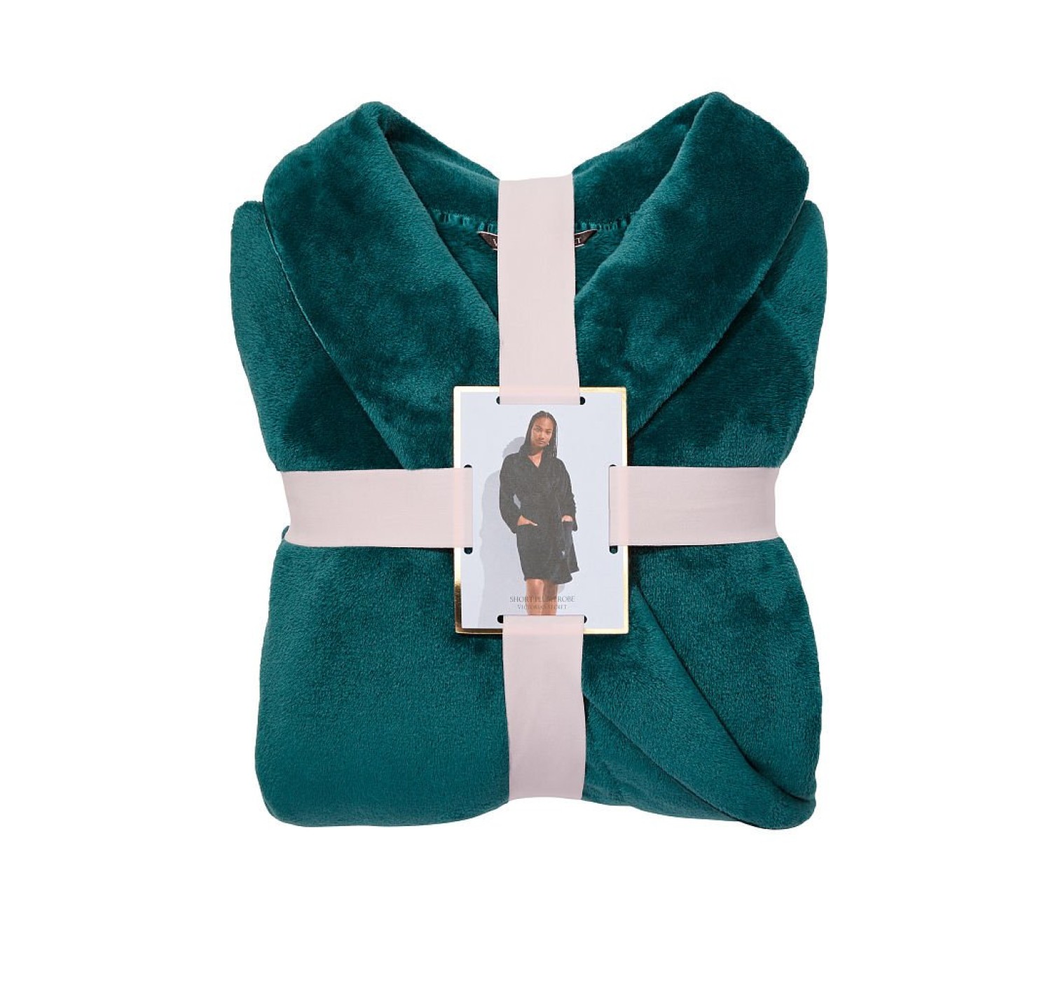 Плюшевый Халат Victoria's Secret Short Cozy Robe Deepest Green