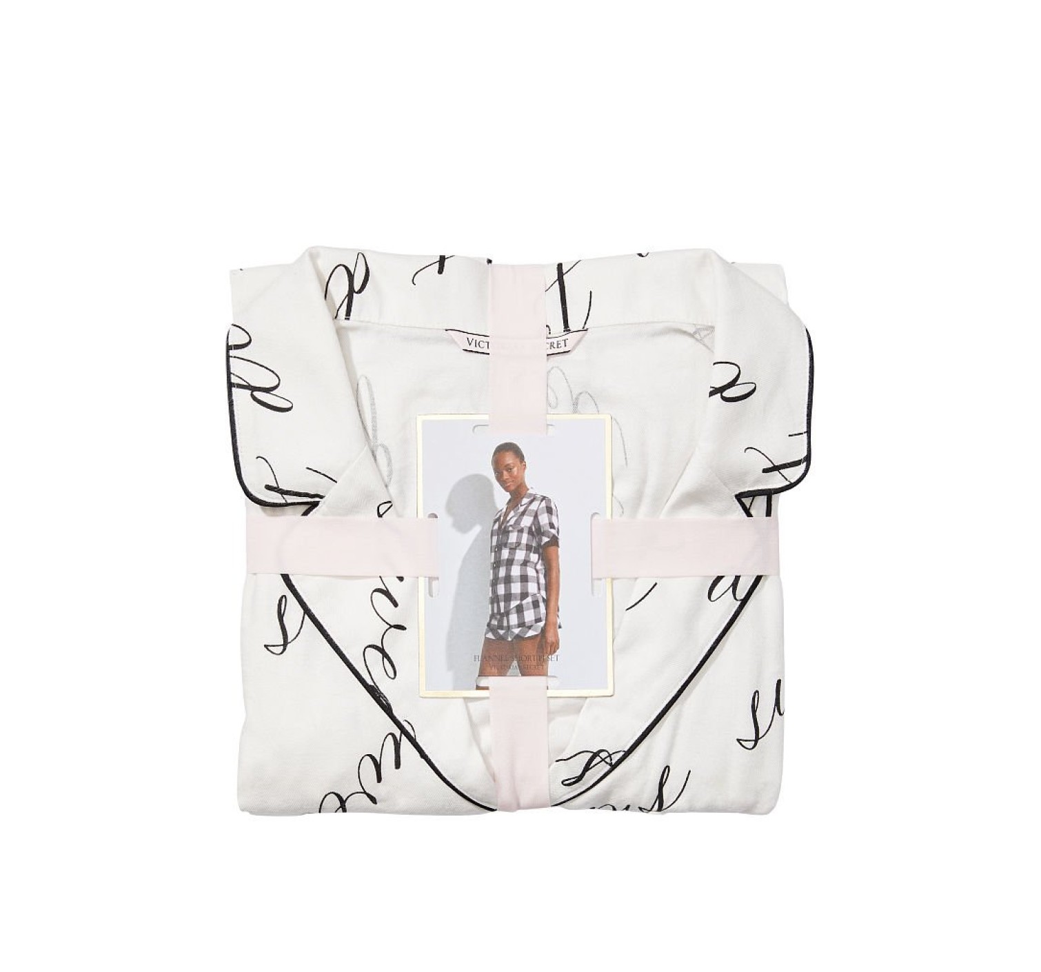 Пижама Victoria’s Secret Flannel Short PJ Set White Sweet Dreams