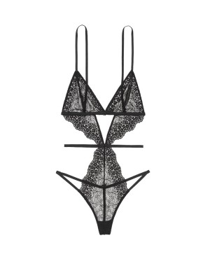 Боді Тедді Victoria's Secret Chantilly Lace Plunge Cutout Teddy