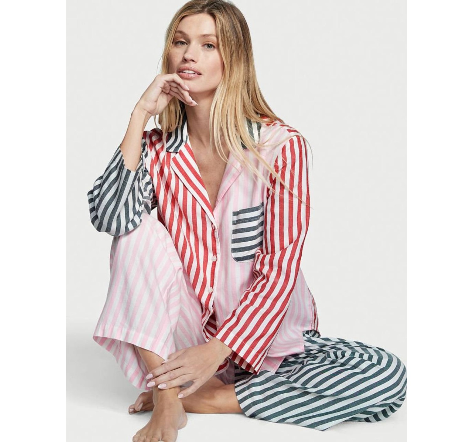 Пижама Victoria’s Secret Flannel Long Pajama Set