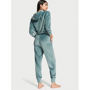 Велюровий костюм Вікторія Сікрет Ribbed Velour Hoodies Jogger French Sage