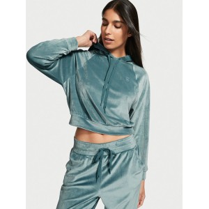 Велюровий костюм Вікторія Сікрет Ribbed Velour Hoodies Jogger French Sage