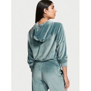 Велюровий костюм Вікторія Сікрет Ribbed Velour Hoodies Jogger French Sage