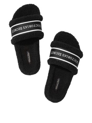 Домашние тапочки Victoria's Secret Black Slippers