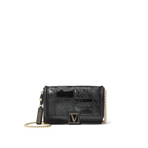 Сумка Crossbody Mini Logo Victoria Black Noir Patchwork
