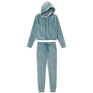 Велюровий костюм Вікторія Сікрет Ribbed Velour Hoodies Jogger French Sage