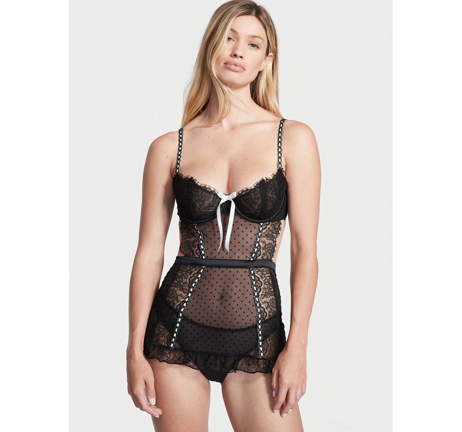 Боди Victoria’s Secret VERY SEXY Black Lace Teddy
