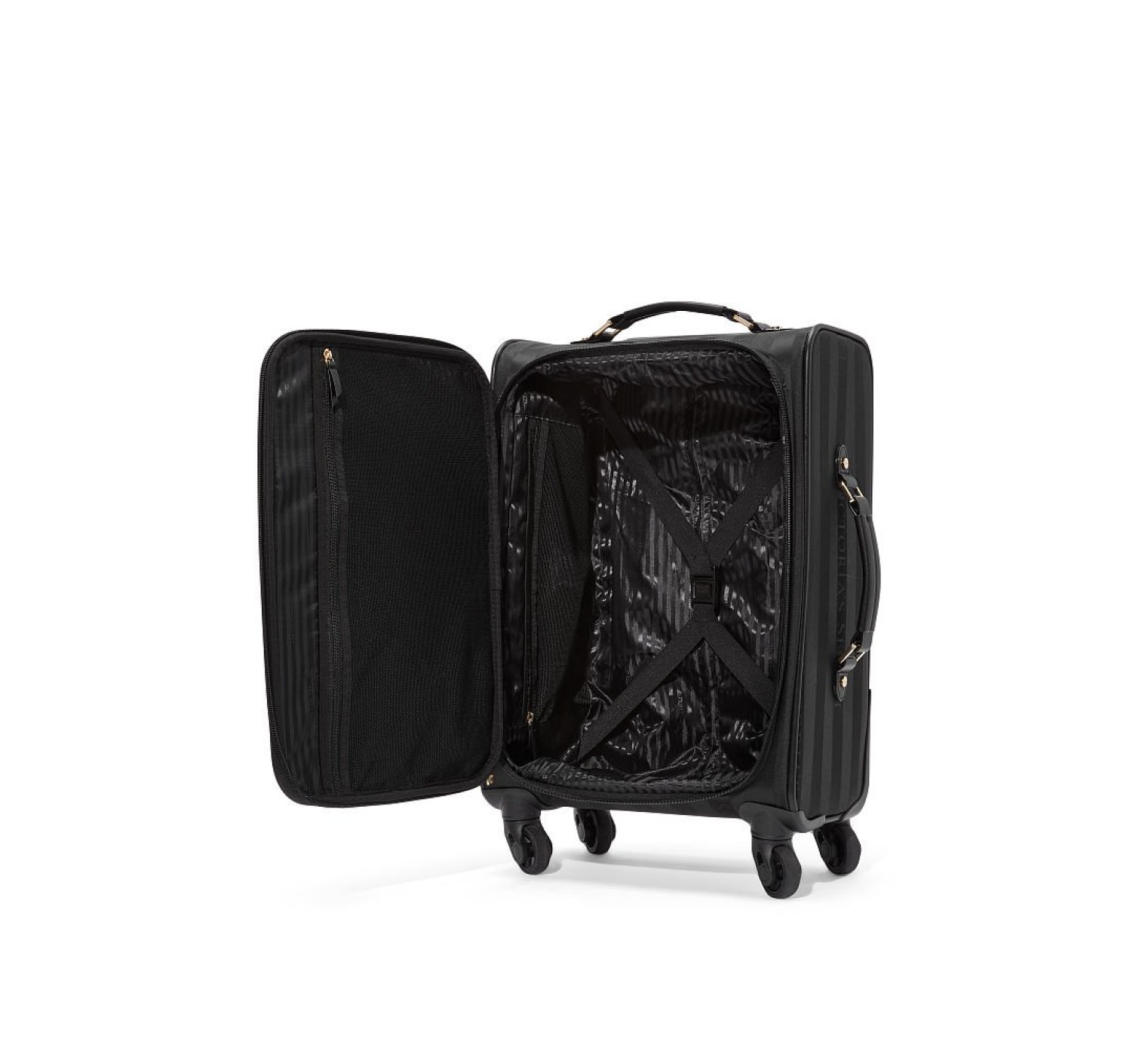 Валіза Victoria's Secret Black Stripe Carry On Rolling Luggage