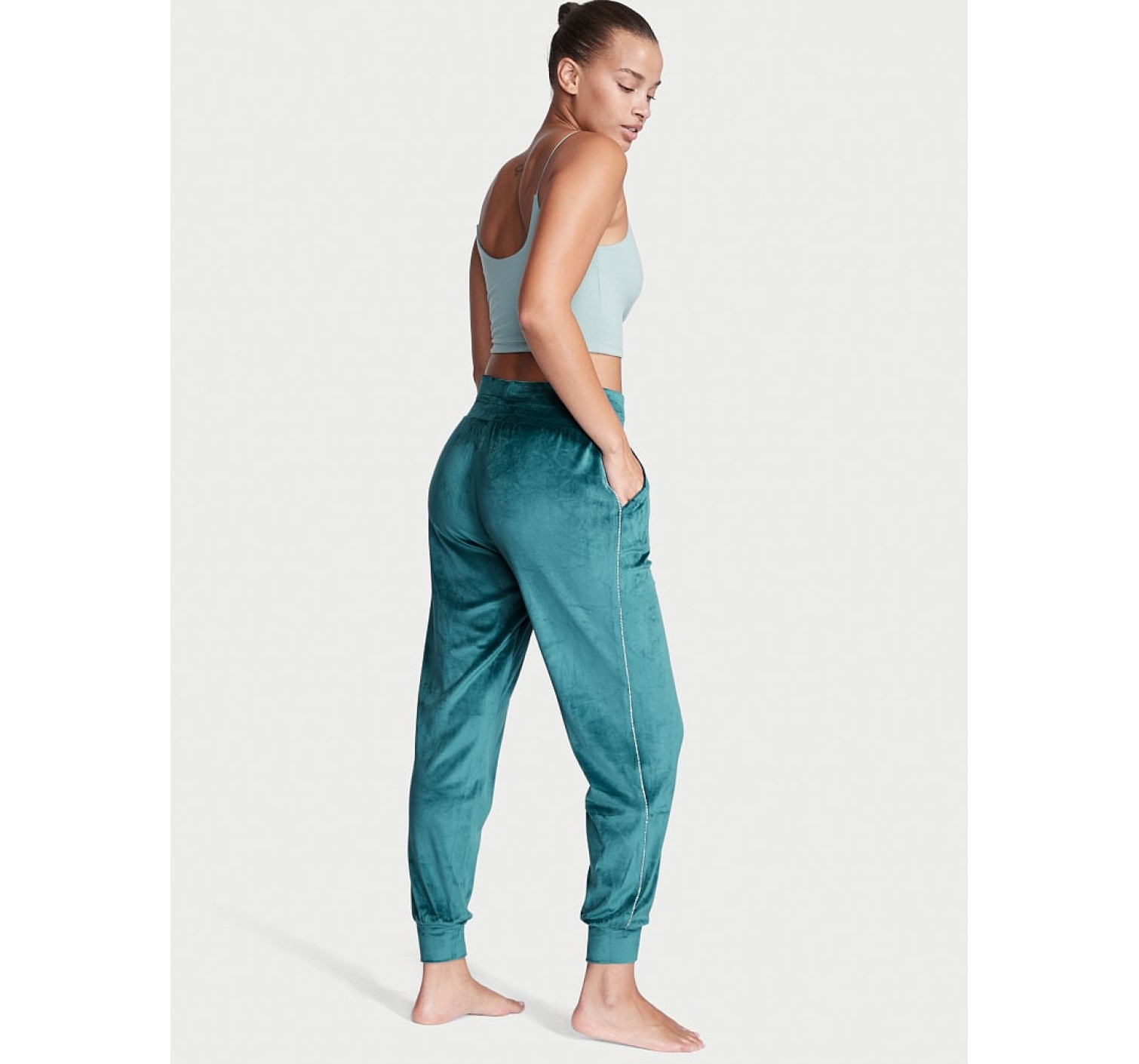 Велюровий спортивний костюм Вікторія Сікрет Diamanté Inset Velour Deepest Green
