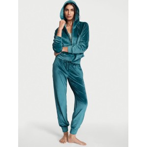 Велюровий спортивний костюм Вікторія Сікрет Diamanté Inset Velour Deepest Green