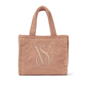 Сумка Victoria’s Secret Cozy Plush Fleece Tote Bag Sherpa Warm Brown
