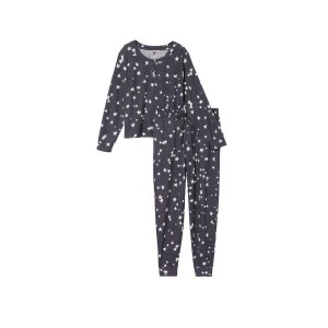 Пижама Glow Waffle Henley and Jogger Set Print stars